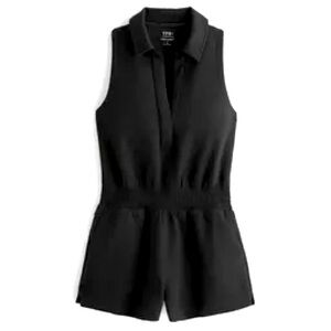 Abercrombie YPB Black Scuba Collar Romper